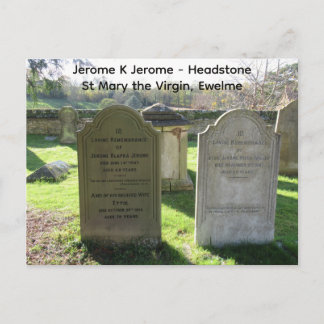 Famous Authors Jerome K Jerome Headstone,  Briefkaart