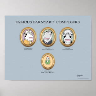 FAMOUS BARNYARD COMPOSERS poster van Sandra Boynto
