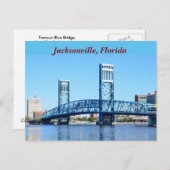 Famous Blue Bridge Jacksonville, Florida Briefkaart (Voorkant / Achterkant)