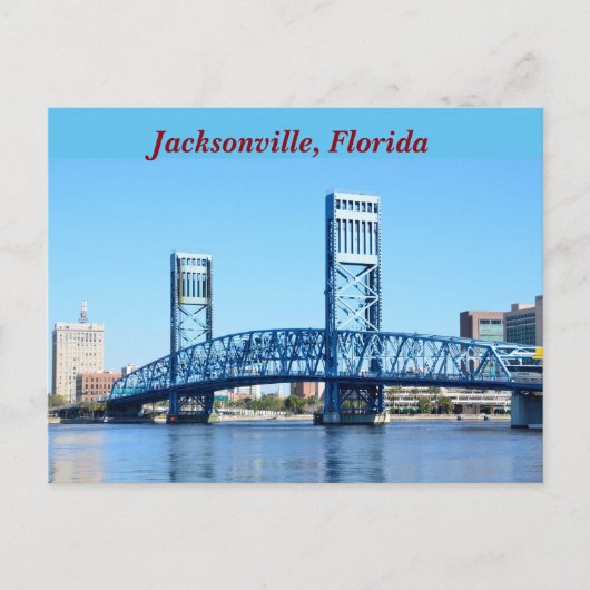 Famous Blue Bridge Jacksonville, Florida Briefkaart (Voorkant)