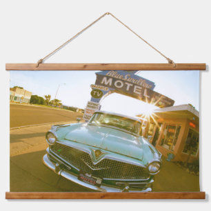 Famous Blue Swallow Motel aan Route 66 Hangend Wandkleed