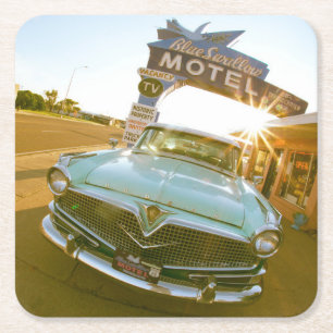 Famous Blue Swallow Motel aan Route 66 Kartonnen Onderzetters