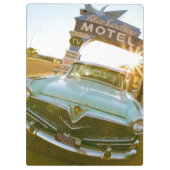 Famous Blue Swallow Motel aan Route 66 Klembord (Achterkant)