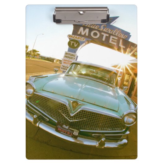 Famous Blue Swallow Motel aan Route 66 Klembord (Voorkant)