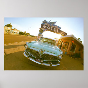 Famous Blue Swallow Motel aan Route 66 Poster