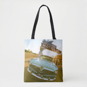 Famous Blue Swallow Motel aan Route 66 Tote Bag