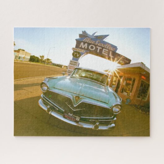 Famous Blue Swallow Motel on Route 66 Legpuzzel (Horizontaal)