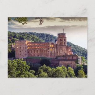 Famous castle ruins, Heidelberg, Duitsland Briefkaart