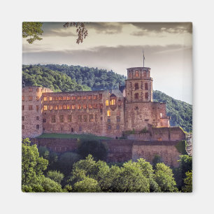 Famous castle ruins, Heidelberg, Duitsland Magneet