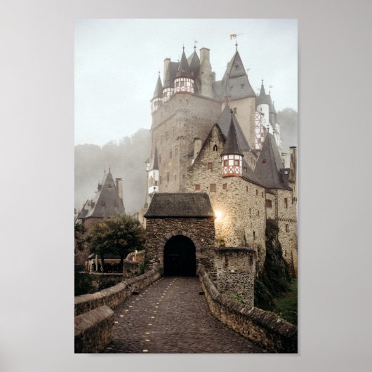 Famous Castles in Europe Countryside Afbeelding -  Poster (Voorkant)
