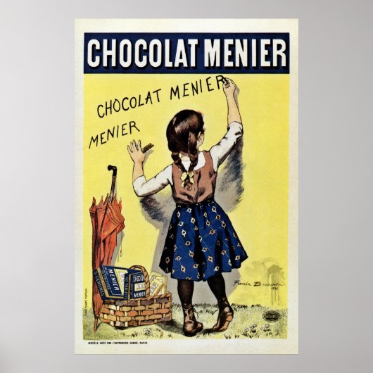 Famous Chocolat Menier vintage Poster (Voorkant)