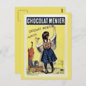 Famous Chocolat Menier vintage poster Briefkaart (Voorkant / Achterkant)