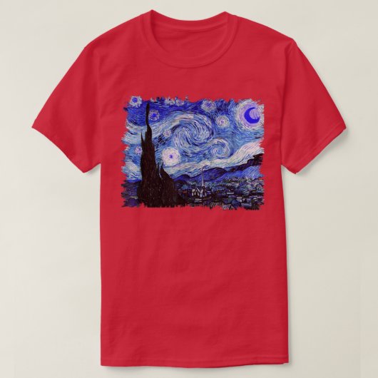 Famous Classic Art The Starry Night Remi Van Gogh  T-shirt (Design voorkant)