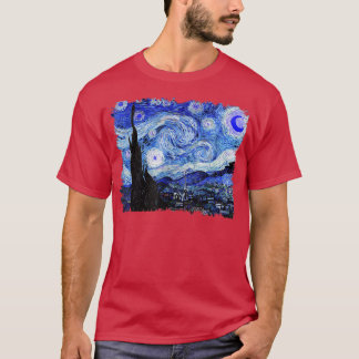 Famous Classic Art The Starry Night Remi Van Gogh  T-shirt