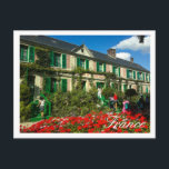 Famous Claude Monet Giverny Residence Frankrijk Briefkaart<br><div class="desc">Bekende Claude Monet Giverny, Franse Architectuur / Life / Cityscape / Briefkaart voor gebouwen / Kaart om uw collectie van reismemorabilia aan te vullen. Een gave/een cadeau voor iedereen die van unieke persoonlijke designobjecten houdt, positieve afbeeldingen, feestdagen, reizen, Europa, populaire bestemmingen, Frans thema, liefhebbende kleuren, drukke prints, enz. Onderzoek, reizen,...</div>