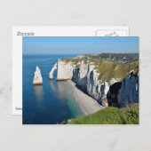 Famous cliffs of Etretat in France Briefkaart (Voorkant / Achterkant)