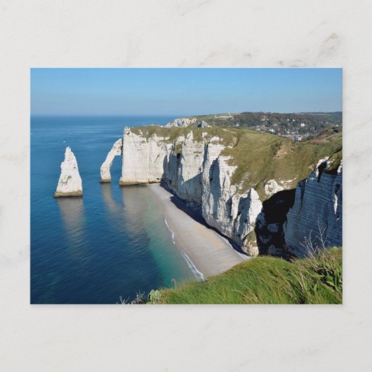 Famous cliffs of Etretat in France Briefkaart (Voorkant)