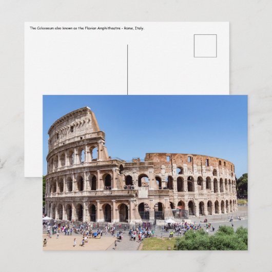 Famous Colosseum in Rome, Italië Briefkaart (Voorkant / Achterkant)