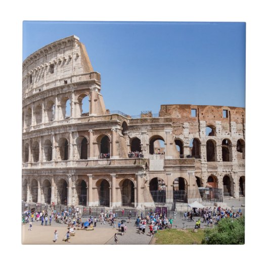Famous Colosseum in Rome, Italië Tegeltje (Voorkant)