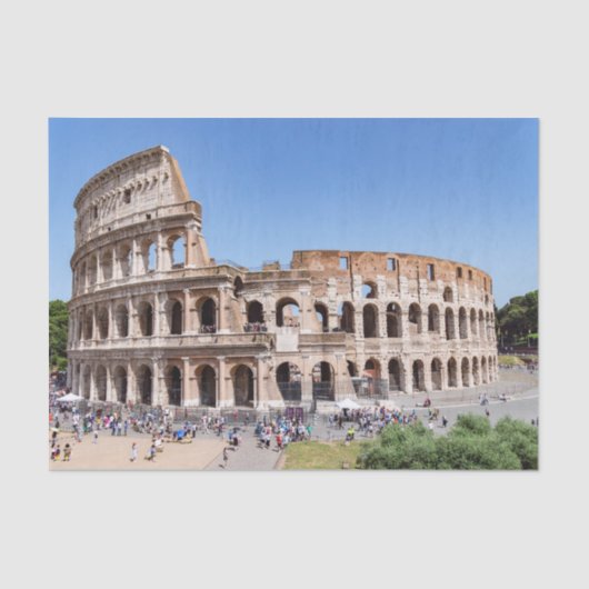 Famous Colosseum in Rome, Italië Tissuepapier (Voorkant)