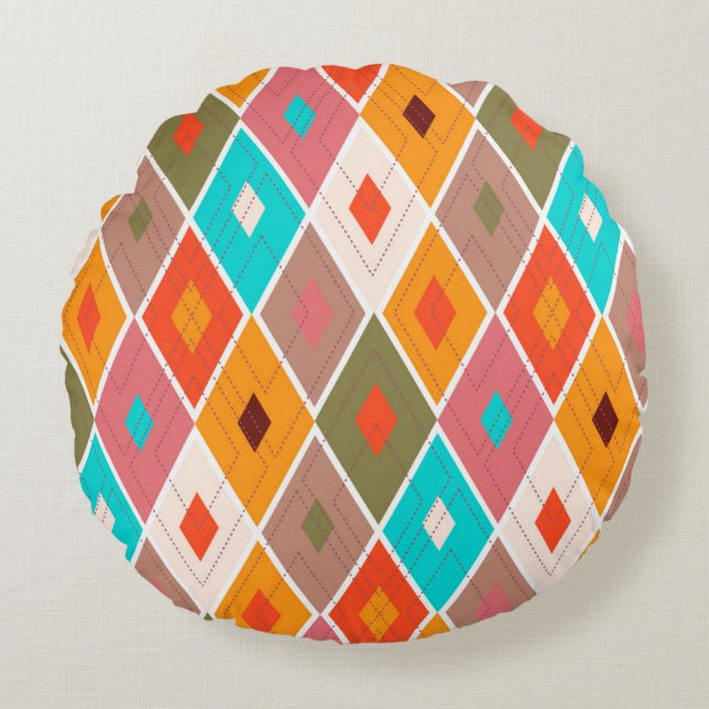 Famous Colour Round Pillow Rond Kussen (Voorkant)