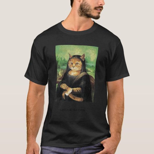 Famous Cute Cats Artwork Leonardo Da Catti T-shirt (Voorkant)
