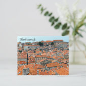 Famous Dubrovnik oude stad daken - Dalmatië,Kroati Briefkaart (Staand voorkant)