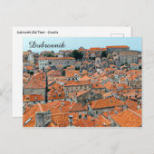 Famous Dubrovnik oude stad daken - Dalmatië,Kroati Briefkaart (Voorkant / Achterkant)