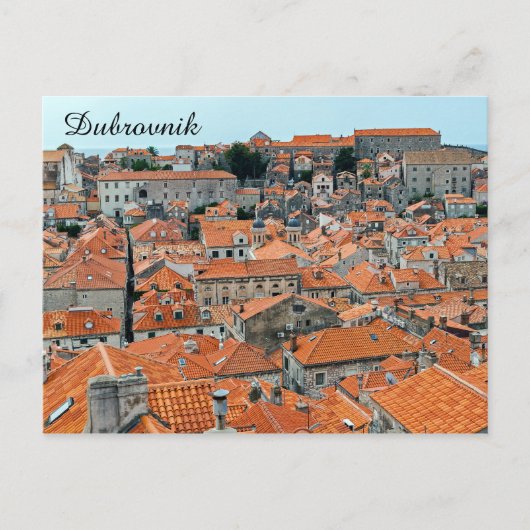 Famous Dubrovnik oude stad daken - Dalmatië,Kroati Briefkaart (Voorkant)