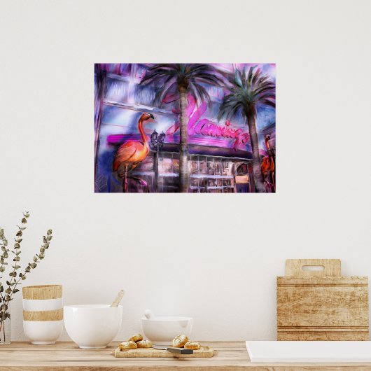 Famous Flamingo Poster (Keuken)
