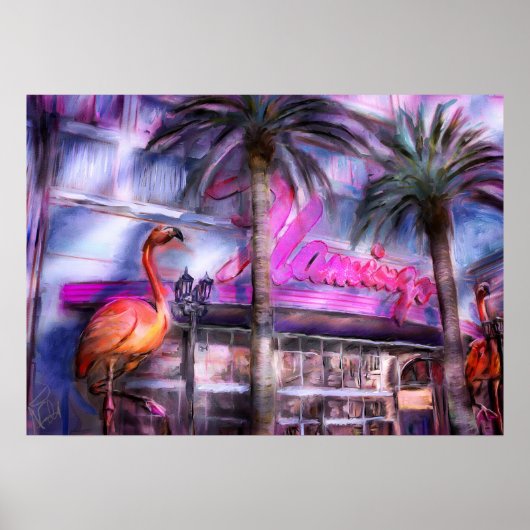 Famous Flamingo Poster (Voorkant)