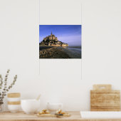 Famous Le Mont St. Michel Island Fortress in Poster (Keuken)