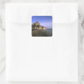 Famous Le Mont St. Michel Island Fortress in Vierkante Sticker (Tas)