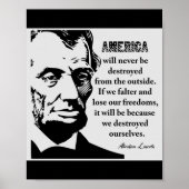 Famous Lincoln Patriotic Quote Poster (Voorkant)