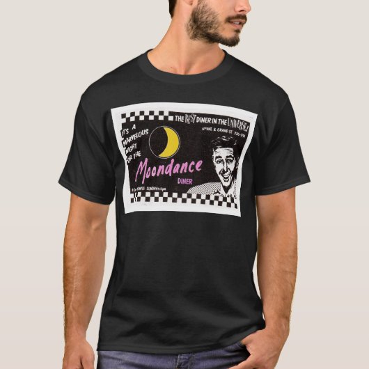 Famous Moondance Diner New York City Newspapier AD T-shirt (Voorkant)