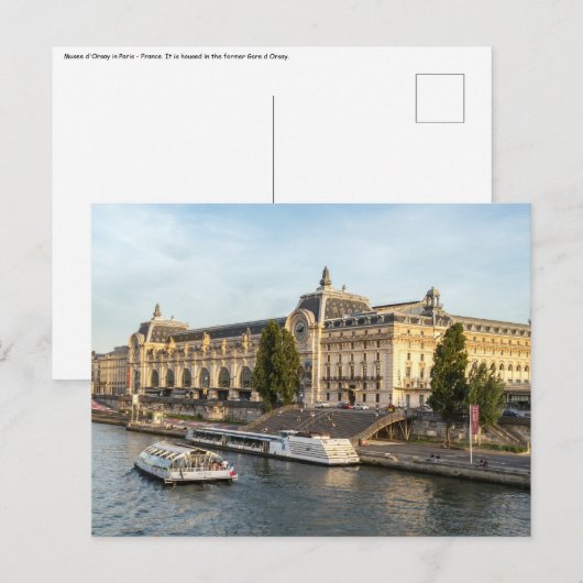 Famous Musée d'Orsay - Parijs, Frankrijk, Europa Briefkaart (Voorkant / Achterkant)