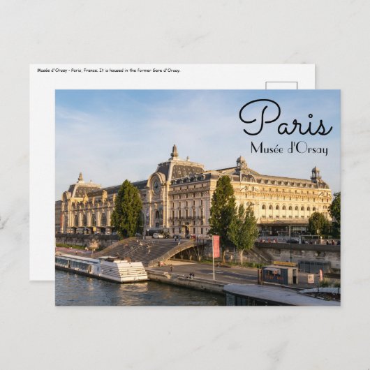 Famous Musée d'Orsay - Parijs, Frankrijk, Europa Briefkaart (Voorkant / Achterkant)