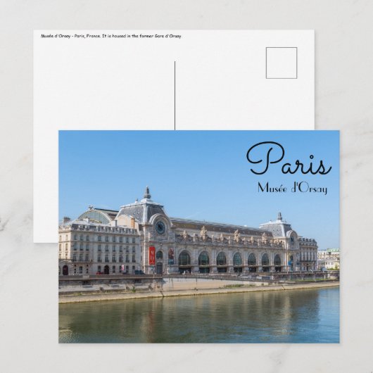 Famous Musée d'Orsay - Parijs, Frankrijk, Europa Briefkaart (Voorkant / Achterkant)