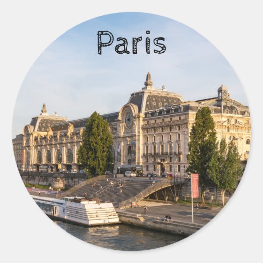 Famous Musée d'Orsay - Parijs, Frankrijk, Europa Ronde Sticker (Voorkant)