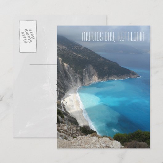 Famous Myrtos Bay Kefalonia Briefkaart (Voorkant / Achterkant)