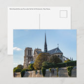 Famous Notre Dame de Paris-kathedraal - Frankrijk Briefkaart (Voorkant / Achterkant)