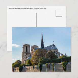 Famous Notre Dame de Paris-kathedraal - Frankrijk Briefkaart