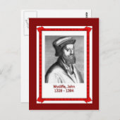 Famous people, John wycliffe, 1328-1384 Briefkaart (Voorkant / Achterkant)