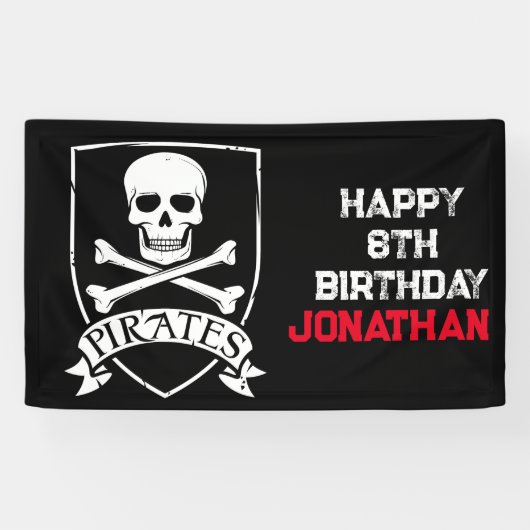 Famous Pirate Skull Party Spandoek (Horizontaal)