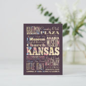 Famous Places of Kansas, Verenigde Staten. Briefkaart (Staand voorkant)