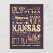 Famous Places of Kansas, Verenigde Staten. Briefkaart (Voorkant)