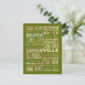 Famous Places of Louisville, Kentucky. Briefkaart (Staand voorkant)