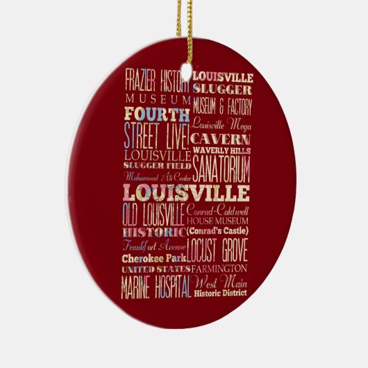 Famous Places of Louisville, Kentucky. Keramisch Ornament (Rechts)
