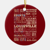 Famous Places of Louisville, Kentucky. Keramisch Ornament (Voorkant)