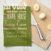 Famous Places of Minneapolis, Minnesota. Theedoek (Quarter Fold)